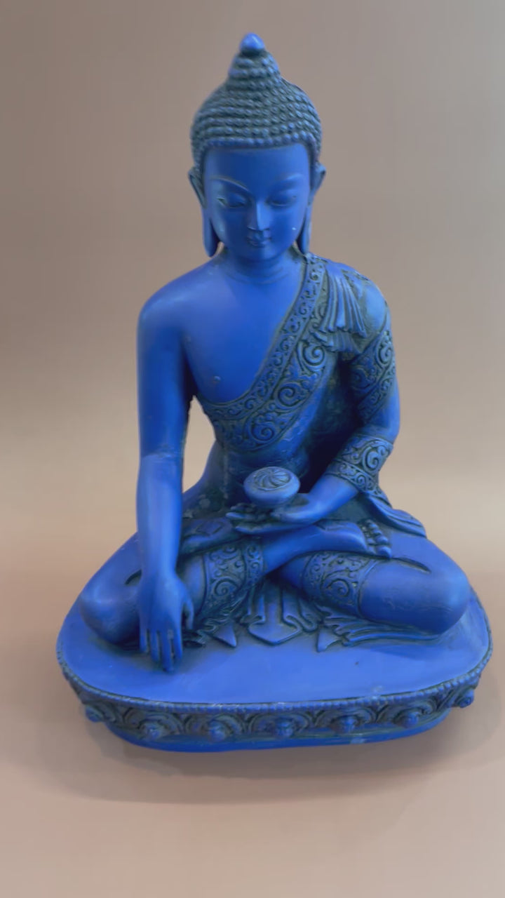 Lapis Blue Shakyamuni Buddha Statue