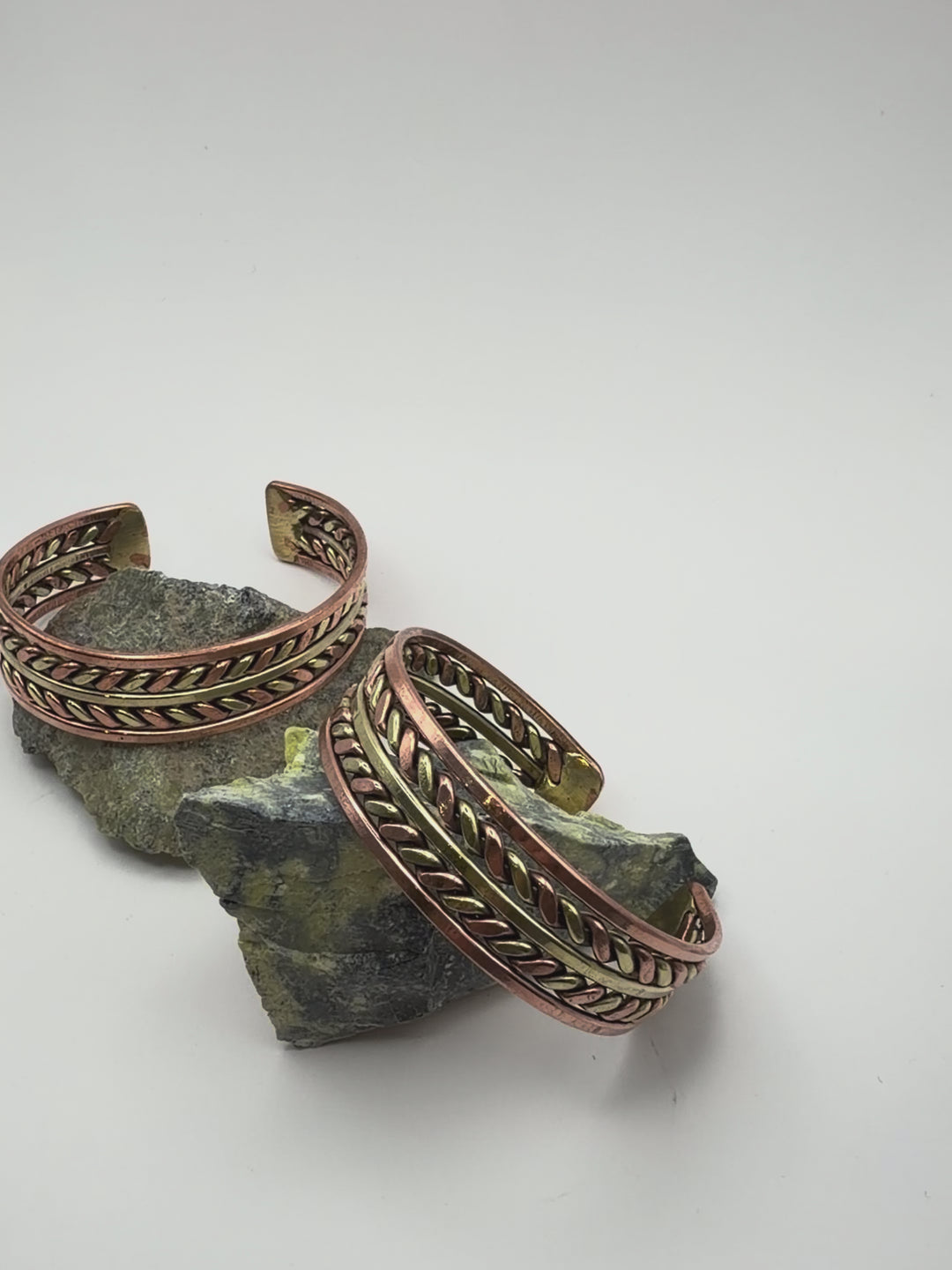 Thick Three Metal Copper Healing Bracelet