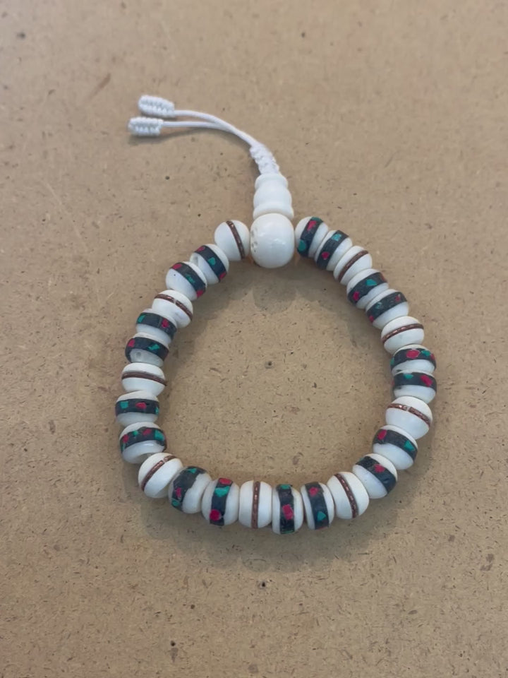 Adjustable Tibetan Bone Mala Bracelets