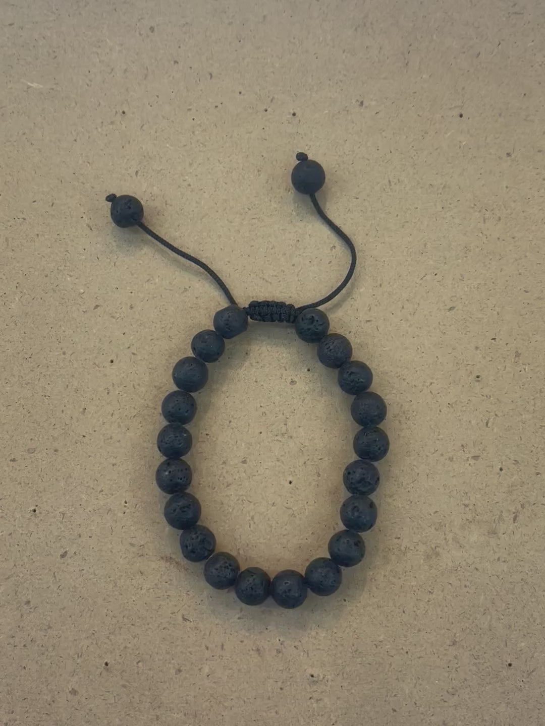 Adjustable Lavastone Mala Bracelet