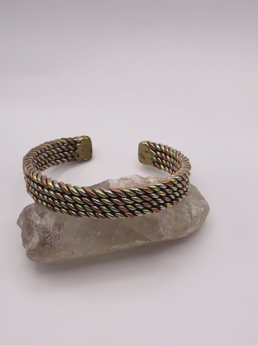 Flat Three Metal Copper Healing Bracelet