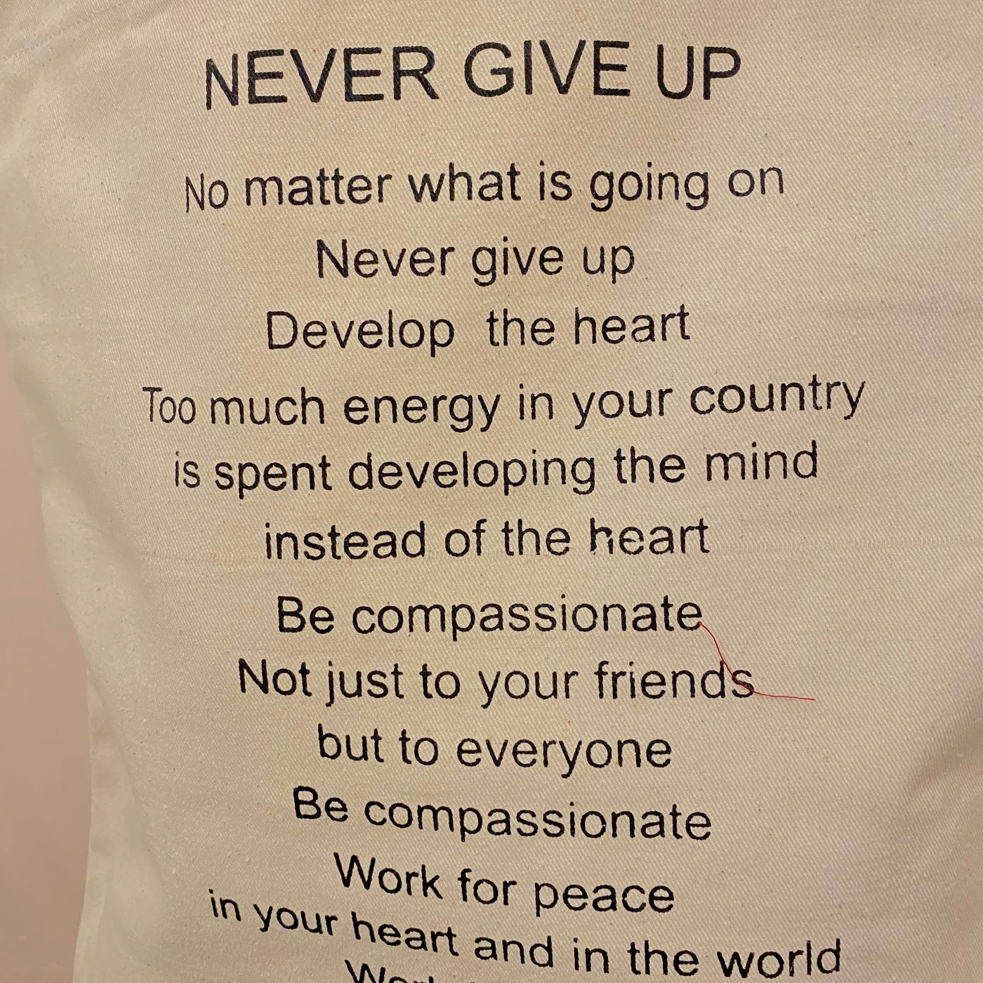 Dalai Lama Affirmation Canvas Reusable Shopping Tote