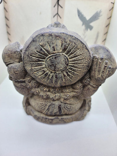 Stone Sitting Ganesha Statue