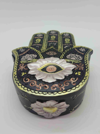 Hamsa Wooden Jewelry box