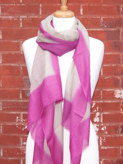 Pink Thin Square Wool Scarf
