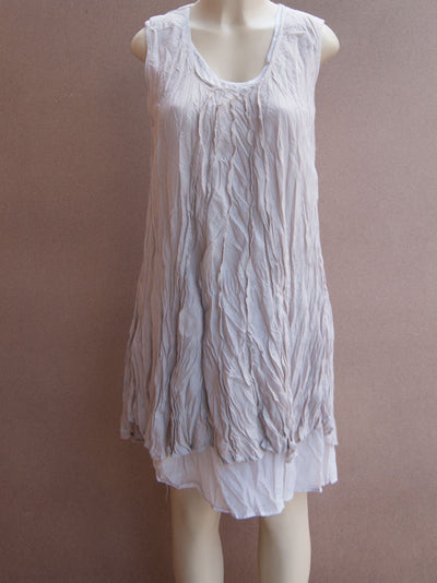 Layered 5 lines Cotton Dress