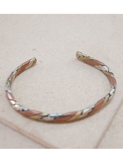 Three Metal Copper Healing Bracelet