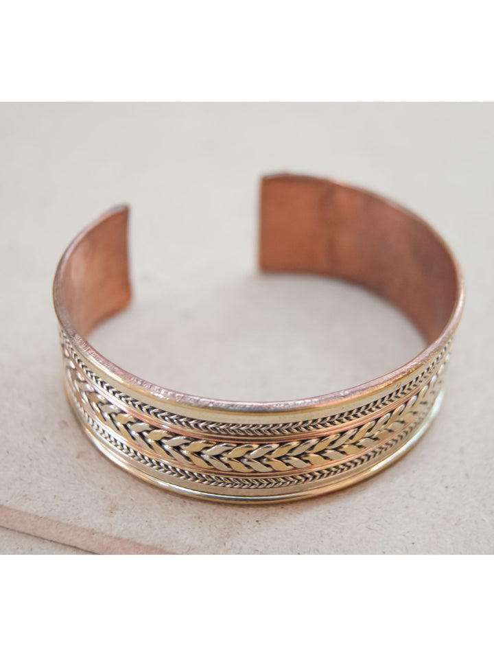 Brass Copper Arrow Bracelet