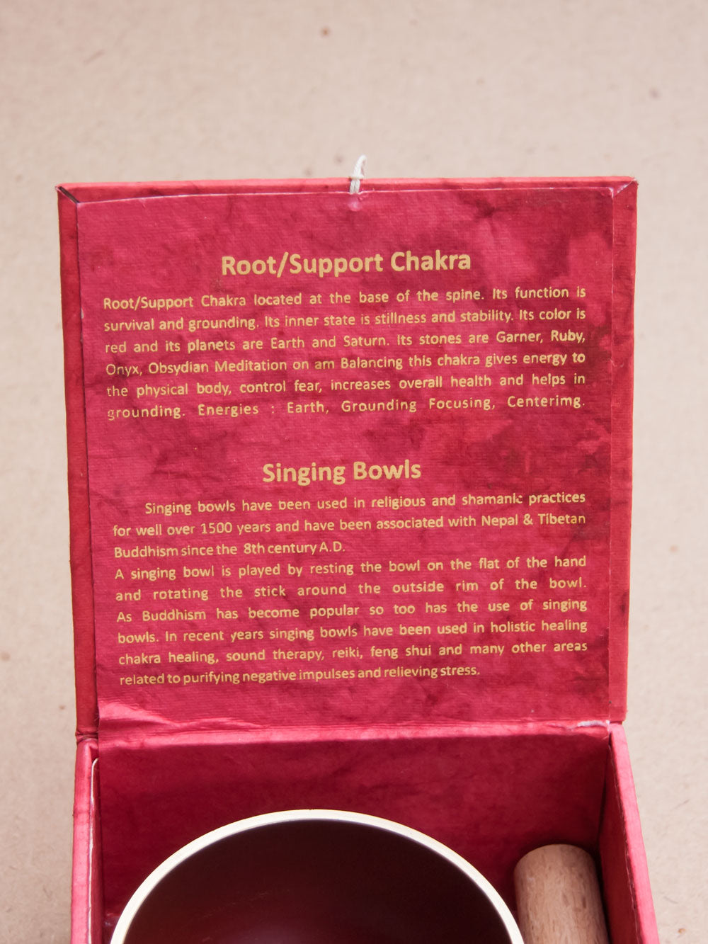 Root Chakra Singing Bowl Giftbox