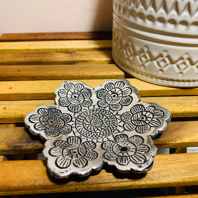 Floral Incense Burner Plate