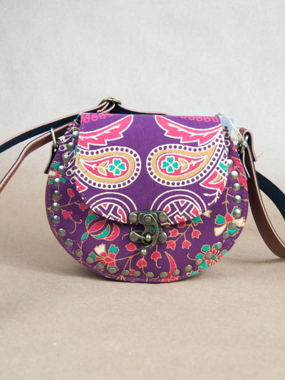 Bag - Tribal Canvas Leather Satchel