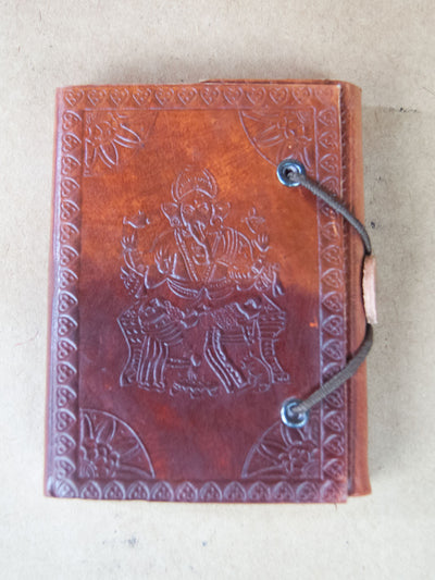 Book - Small Leather Bound Rice Paper Journal