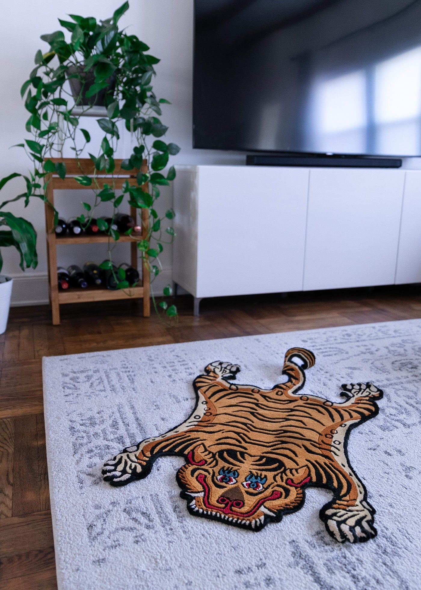 Silk Tibetan tiger rug