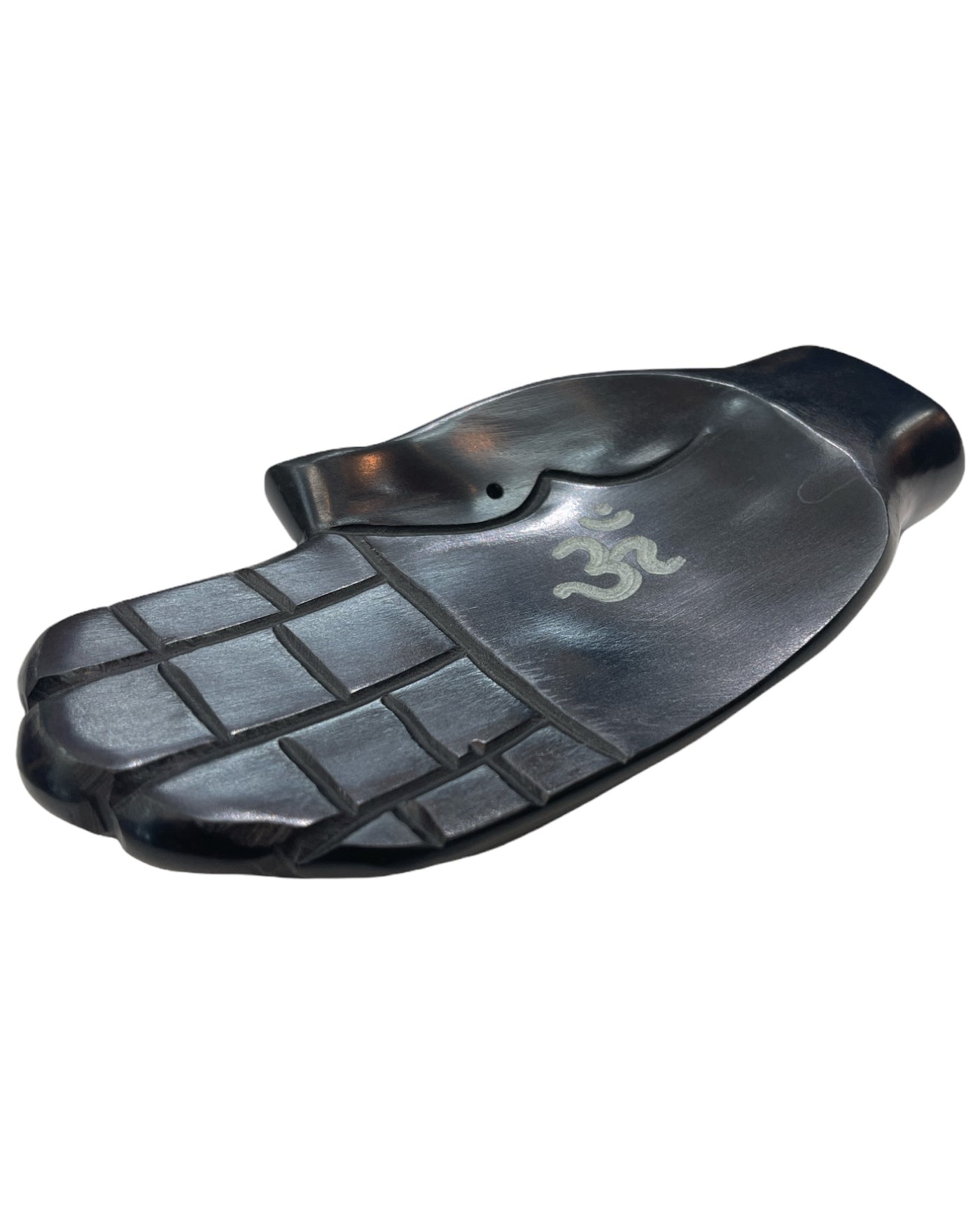 Soapstone hand with om incense burner