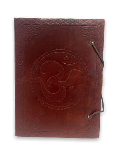 Om Leather Bound rice paper Journal