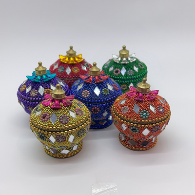 Metal Beaded Jewelry Box