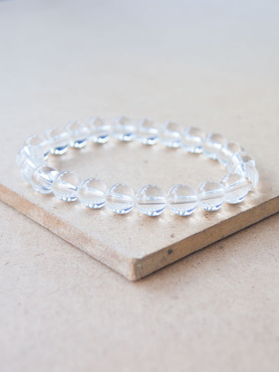 Mala Bracelet - Clear Crystal Quartz Mala Bracelet