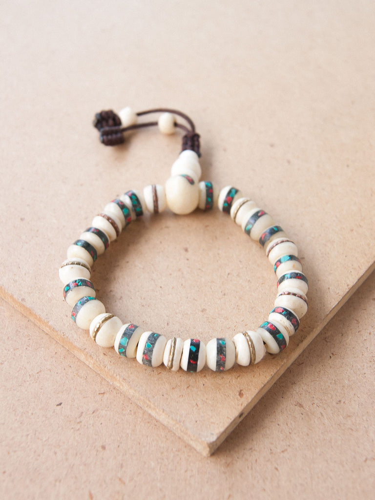 Turquoise Bone Pilgrim Mala Bracelet story reference