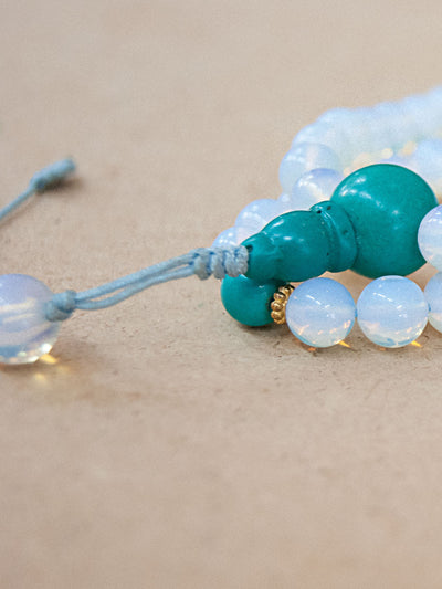 Malabead - Blue Opal Mala Bead With Turquoise