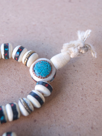 Malabead - Red Disc Bone Mala Bead