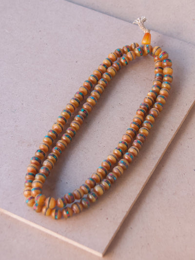 Malabead - Red Disc Bone Mala Bead