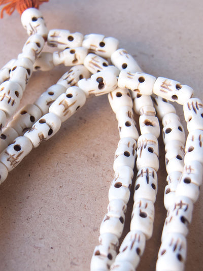 Malabead - White SkullBone Mala Bead