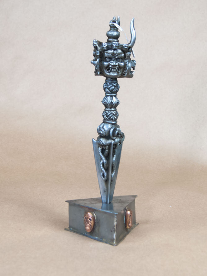Phurba - Handcarved Iron Yamataka Phurba