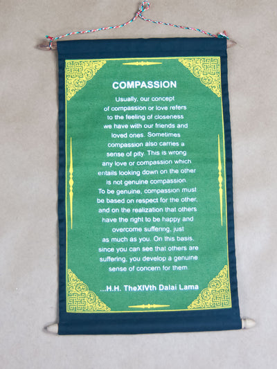 Scroll - Compassion H.H Dalai Lama Quote Scroll