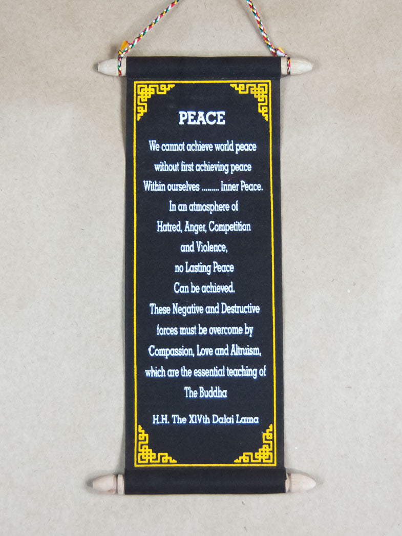 Scroll - Small Peace H.H Dalai Lama Quote Scroll