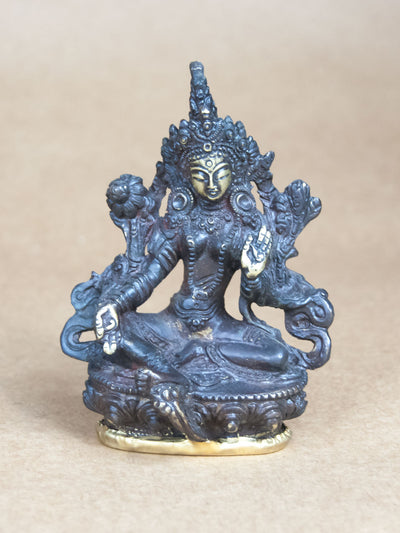 Statues - Brass Green Tara Statue