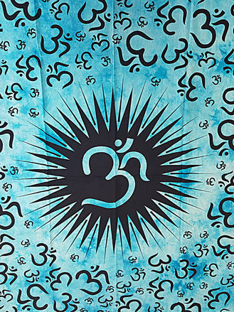 Tapestry - Twin Sized Spiked Om Tapestry